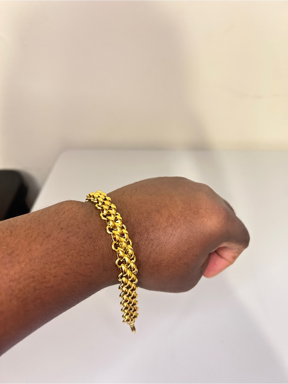 Planet Gold Double Link Gold Bracelet